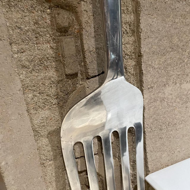 1970s Curtis C Jere Giant Fork & Spoon Pop Art Wall Sculptures - a Pair For Sale In San Diego - Image 6 of 12