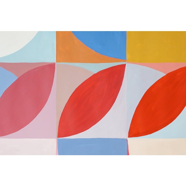 2026, Order Follows Repetition, Bauhaus Patterns Sequence in Vivid Tones, Large Painting Diptych by Natalia Roman For Sale In Miami - Image 6 of 10