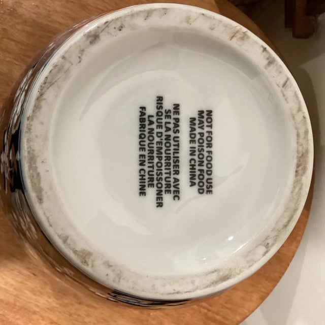 Vintage Asian Chinese Blue and White Porcelain Hawthorn Vase Sakura Motifs Glazed Handmade Hand Painted For Sale - Image 11 of 13