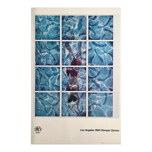 David Hockney Original 1984 Los Angeles Olympics Poster