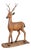 Italian 20th Century Life-Size Walnut Deer Sculpture For Sale