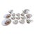 Rare Antique English Bone China Bat Printed Tea Service, by Ridgway, Pattern 1684/2, Circa 1830s - 22 pcs For Sale