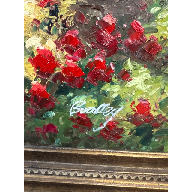 Tuscan Monumental Tuscan Village Landscape Oil Painting in Carved Gilt Frame 70” X 60” For Sale - Image 3 of 10