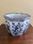 Early 21st Century Pair of Blue & White Chinoiserie Porcelain Planters With Scalloped Form For Sale - Image 5 of 9