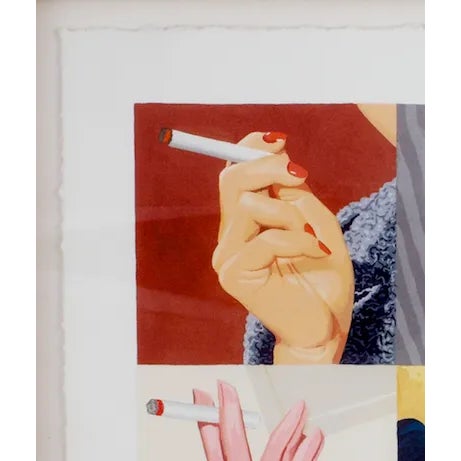 Classic four panel iris print 'Women's Hands, Smoking' 2000 from the Holly Solomon Gallery in an edition #2/ of 50 (LL) by...