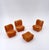 Furga 3 chairs and 1 stool for mini doll Lucia furniture 60s - Italy Wear consistent with age and use.Measures : Chair :...
