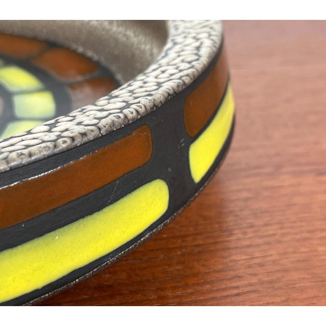 Mid-Century Space Age Large Pottery Bowl from Knabstrup, Denmark, 1960s For Sale - Image 4 of 15