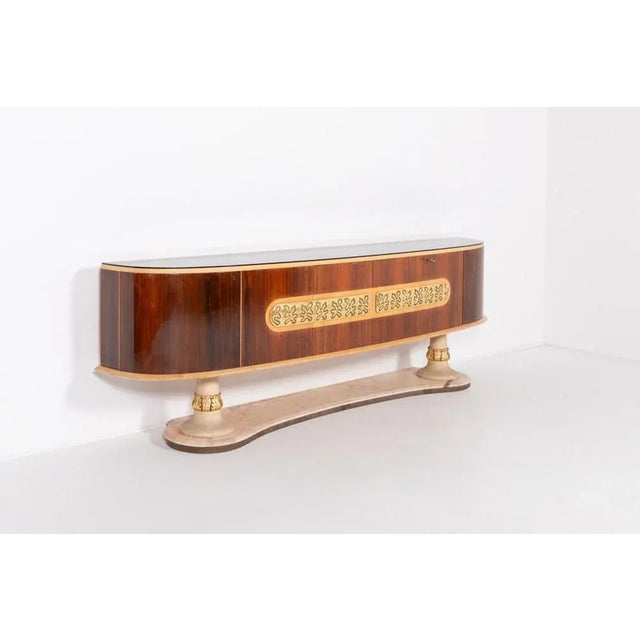 Wood Mid-Century Modern Italian Sideboard-Buffet by Osvaldo Borsani For Sale - Image 7 of 10