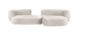 Set of Hug Modular Fabric Sofa by Ferrianisbolgi