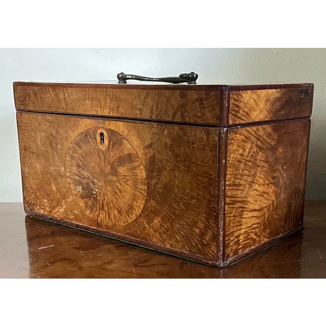 Antique 18th Century English George III Satinwood and Mahogany Tea Caddy Box Circa 1790 For Sale - Image 4 of 18