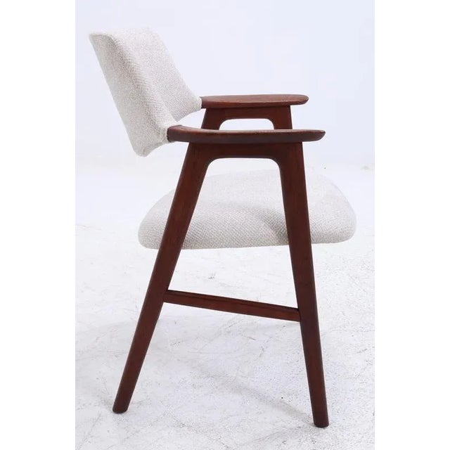 Brown Mid-Century Teak Chairs by Erik Kirkegaard for Glostrup, Set of 2 For Sale - Image 8 of 11