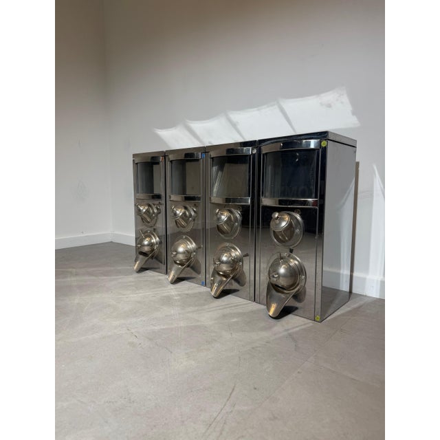 Industrial Coffee Silos in Stainless Steel, Set of 4 For Sale - Image 6 of 8