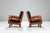 Black Belgian Lounge Chairs in Oak with Leather Cushions, 1960s, Set of 2 For Sale - Image 8 of 17