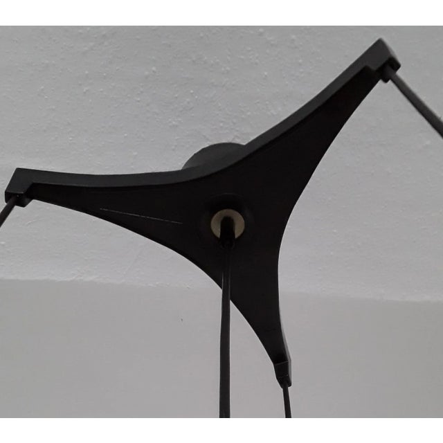 Vintage Cascade Lamp with 4 Chromed Metal Spheres, 1 Large & 3 Small on a Black Plastic Outlet, 1970s For Sale - Image 6 of 8