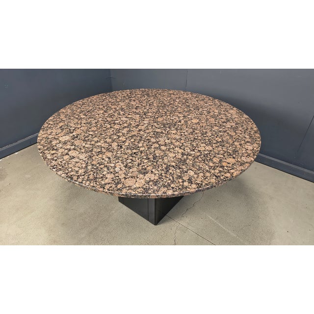 Vintage Round Granite Center Table, 1970s For Sale - Image 11 of 13