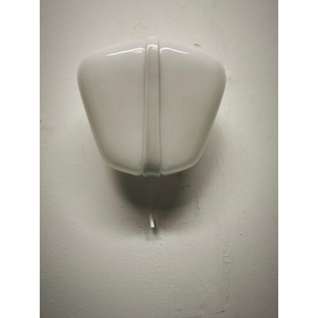 Ceramic and Glass Wall Lamp with Double Light and Pull Cord Ignition, 1950s For Sale - Image 9 of 13