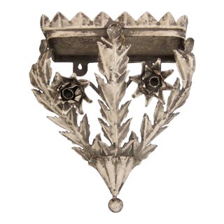 Vintage French Style Toleware Wall Shelf For Sale