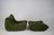 Ligne Roset Set of Togo Lounge Chair and Pouf in Khaki Corduroy by Michel Ducaroy for Ligne Roset, 1973 For Sale - Image 4 of 18