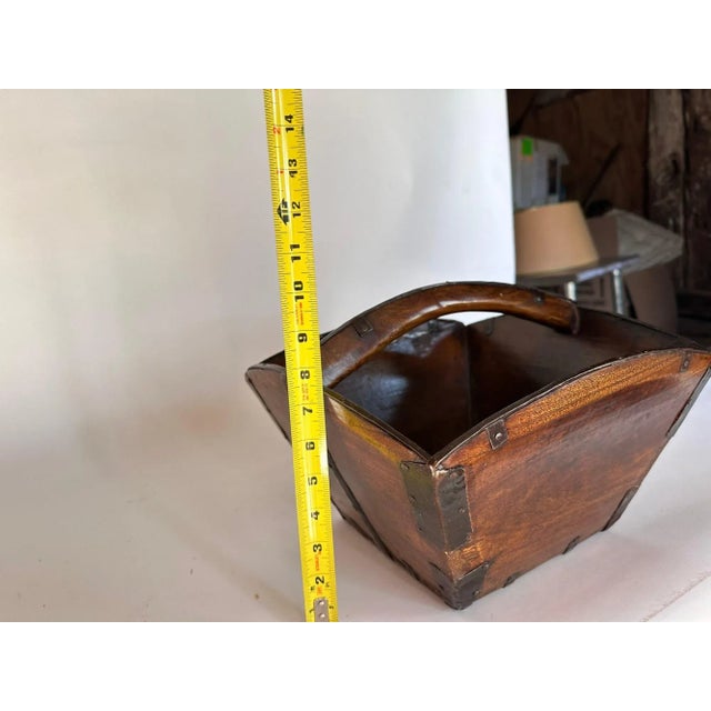 Wood Antique Chinese Elm Wood Rice Bucket For Sale - Image 7 of 7
