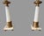 Stone Vintage Alabaster & Bronze Table Lamps Neoclassical Marble Column Matching - a Pair For Sale - Image 7 of 9