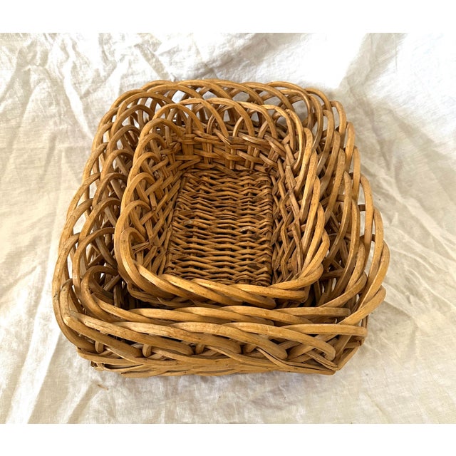 Vintage French Nesting Baskets For Sale - Image 4 of 9