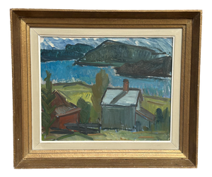 Harald Öman, Dockstafjärden, 1950s, Oil on Panel, Framed