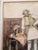 Antique White 19th Century English Watercolor Painting of an 18th C. Interior Genre Scene For Sale - Image 8 of 14