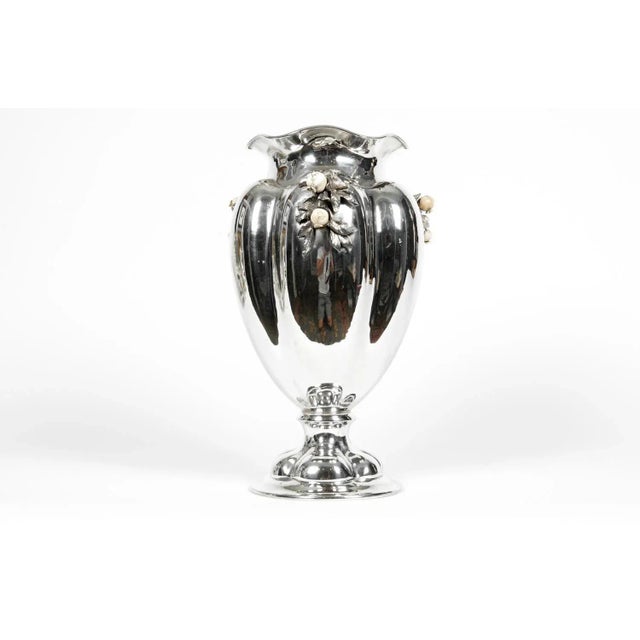 Mid 19th Century Antique Sterling Silver Centerpiece / Flower Vase For Sale - Image 5 of 11