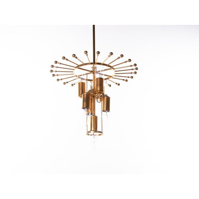 German Tendril Ribbon Chandelier in Crystal Glass & Gilt-Brass from Palwa, 1960s For Sale - Image 15 of 17