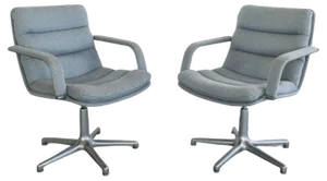 Swivel Armchairs in Wool attributed to Geoffrey Harcourt for Artifort, 1970s, Set of 2