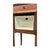 Wood Antique Marble-Top Wooden Nightstand / Bedside Cabinet With Porcelain Interior & Inlaid Accent. For Sale - Image 7 of 10