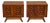 Vintage Mid-Century Modern Brutalist Carved Wood Nightstands – Pair For Sale