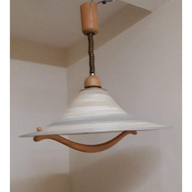 Vintage German Ceiling Lamp in Pine, 1980s For Sale - Image 15 of 15