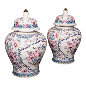 Pair of Large Vintage Display Vases, Italian, Ceramic, Baluster Urn, Circa 1980