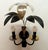 Hollywood Regency Black and Gilt Leaf Wall Sconce, 1980s For Sale - Image 6 of 13