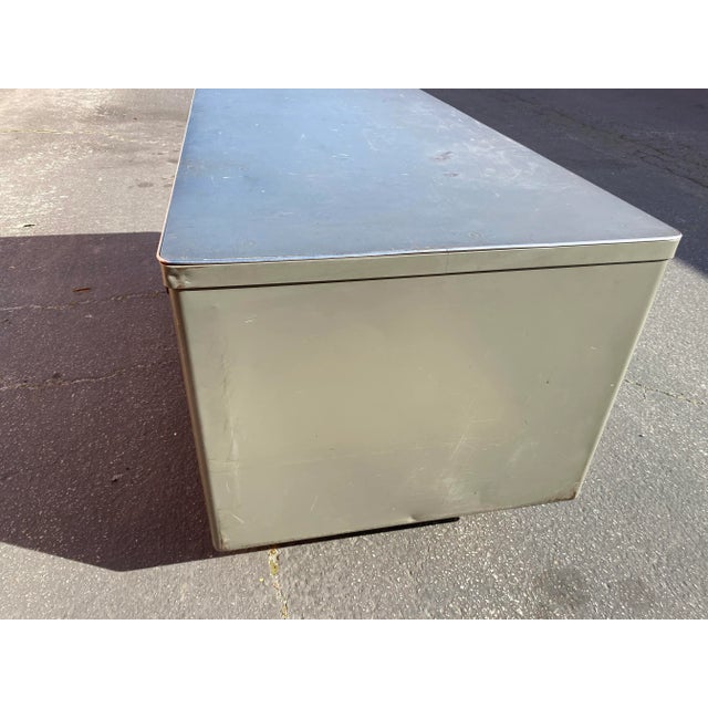 Vintage Mid Century Art Metal Executive Desk For Sale - Image 10 of 13