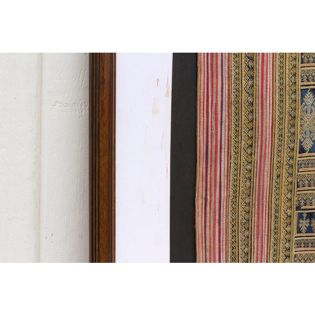 Red Antique Chinese Miao Tribal Framed Panel For Sale - Image 8 of 11