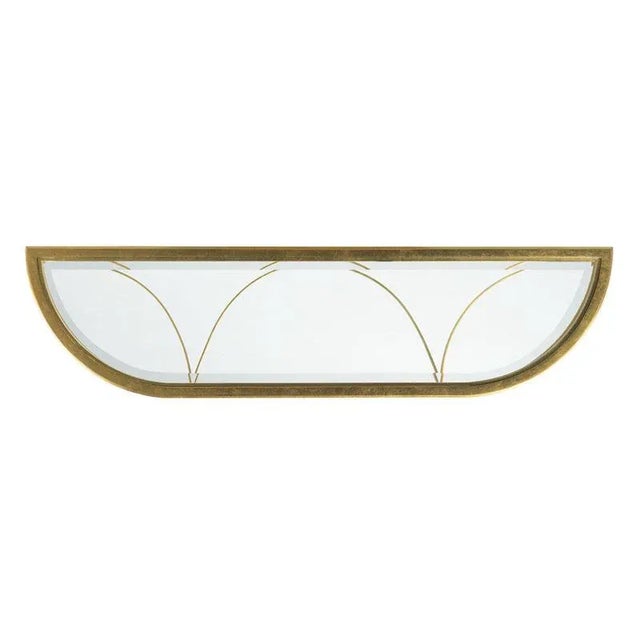 A lovely hall table inspired by 19th Century French originals with an inset beveled glass top elevated by gracefully...