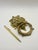 Late 20th Century Vintage Italian Solid Brass Gothic Devil Door Knocker | Grotesque Mascaron Architectural Hardware For Sale - Image 5 of 6