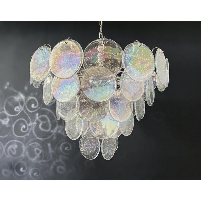 Murano Glass Discs Chandeliers, 1990, Set of 2 For Sale - Image 8 of 14