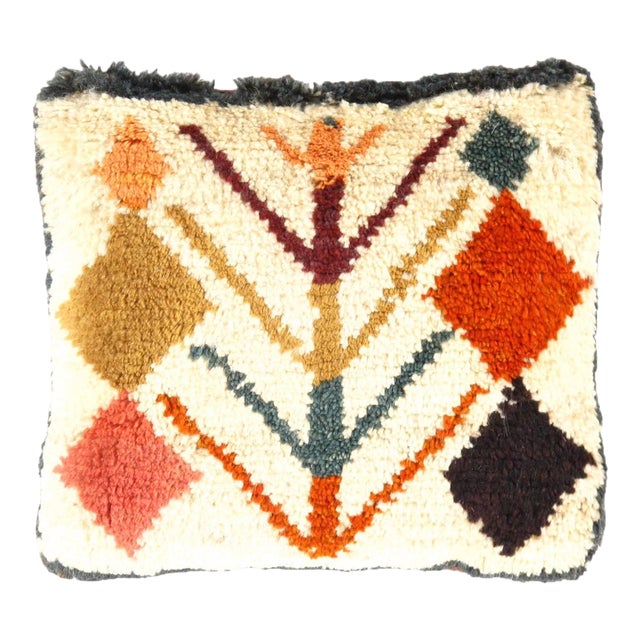 Pasargad DC Fine Hand Knotted Persian Gabbeh Pillow For Sale