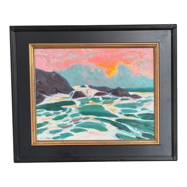 West Coast Series: "Rocky Coast of Marin County: Sunset, Sea and Skies For Sale