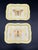 Beautiful vintage set of two Georges Briard signed metal trays, featuring hand-painted butterfly designs with soft yellow...