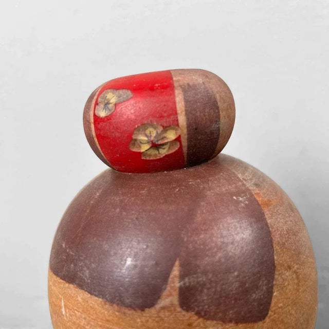 1970s Vintage Sosaku Kokeshi by Hiroe Fukushima, Japan, 1975 For Sale - Image 5 of 12