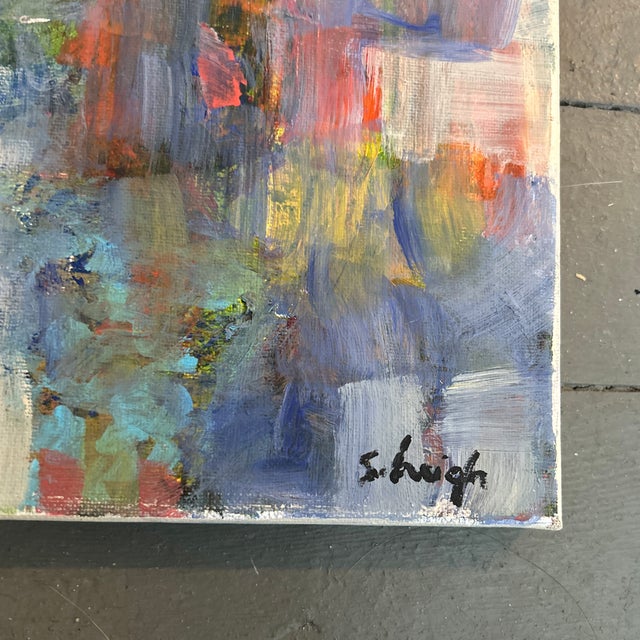 Abstract Contemporary Original Abstract Painting by Stephen Heigh “Reflection” For Sale - Image 3 of 4