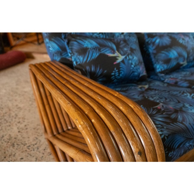 Six Strand Pretzel Full Set - 3-Seat Sofa, Two Chairs, Ottoman For Sale - Image 15 of 18