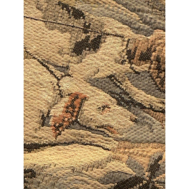 Vintage French Aubusson Jacquard Tapestry Hunting with Hounds, 1970s For Sale - Image 11 of 18