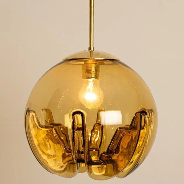 Glass Glass Bowl Pendant Light from Mazzega, Italy, 1970s For Sale - Image 7 of 18