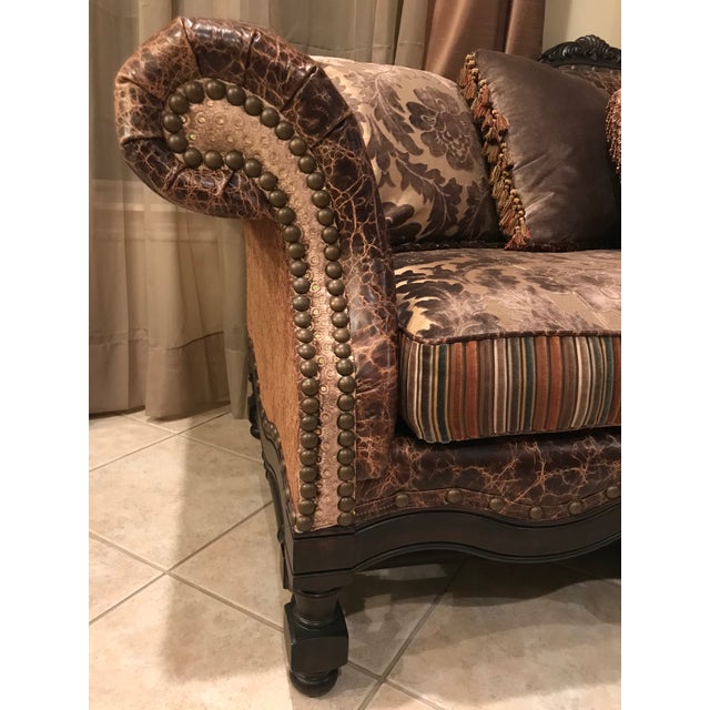 Spanish Colonial Sofa and Ottoman Chairish