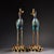 Pair of Vintage Cloisonne Enamel Crane Incense Burners – 11" Gilt Bird Figures For Sale - Image 4 of 10